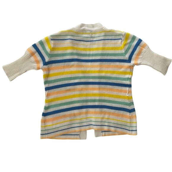 Vintage Knit Open Front Stripe Cardigan - Picture 2 of 5